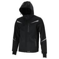 Jacheta Elastica Cu Gluga / Negru - 3xl