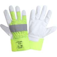 Manusa Piele Ovina Reflectorizanta / Galben-alb - 10