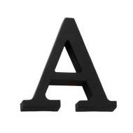 Semn Litera Cu Locas Fixare - 95mm / Negru-antic / A