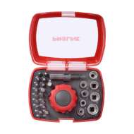 Set Varfuri Si Tubulare Cu Surubelnita Clichet - 27p.