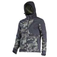 Jacheta Elastica Cu Gluga / Camuflaj Verde-negru - 3xl