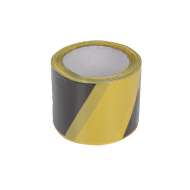 Banda Avertizare Bicolora Negru-galben 75mm / 100m