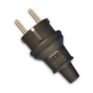 Stecher Liniar Cauciucat Cu Manson Prelungit / Negru