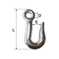 Carlig Zincat 8mm / 11mm/17mm