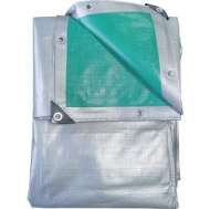 Prelata Cu Inele 220 G/Mp, 6X8 M, Argintiu-Verde