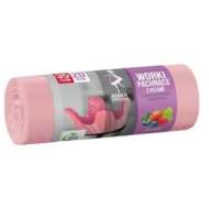 Sac Menajer Hdld Cu Urechi, Parfum Fructe 35 L, 20 Buc - Roz