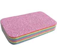 Burete Microfibra Curcubeu 12X7 Cm, 12 Straturi