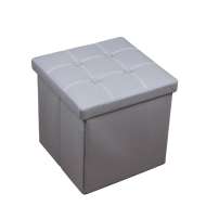 Taburet Pliabil Depozitare Modern - 38x38x38cm / Gri