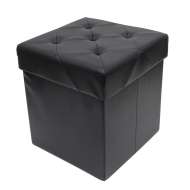 Taburet Pliabil Depozitare - 38x38x38cm / Negru