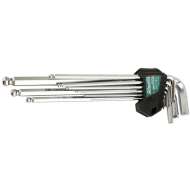 Chei Hexagonale Cu Bila, Tija Lunga, Cr-V Set 9 (1.5 - 10 Mm) - Hb651102