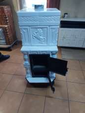 Soba turn 3 randuri cu etajera la randul 2 ,antijar, clapi fonta , culoare alba  