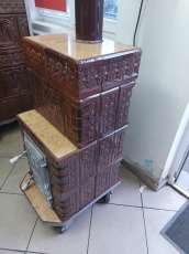 Soba turn 3 randuri cu etajera la randul 2 ,antijar, clapi fonta , culoare maro