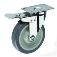 ROATA FURCA PIVOTANTA, FRANA, TPR GRI - 125 x 31 MM