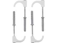 Set 4 CÂrlige Cu Dibluri, Pentru Țevi 15-28mm