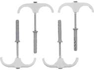 Set 4 CÂrlige Duble, Cu Dibluri, Pentru Țevi 15-28mm