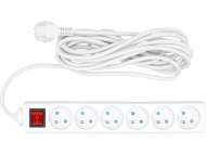 Prelungitor Cu ÎntrerupĂtor, 6 Prize Cu ÎmpĂmÂntare, 5m