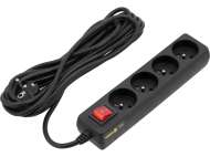 Prelungitor Cu ÎntrerupĂtor, 4 Prize Cu ÎmpĂmÂntare, 5m