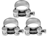 Set 3 Cleme Zincate Cu Șurub, 32-35/20mm