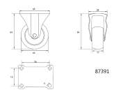 RoatĂ FixĂ, PolipropilenĂ, 40mm