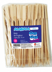 Alabala Bete lemn frigarui capat plat 15cm 100/set