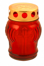 Candela sticla TIP33 cu capac timp de ardere 12h 