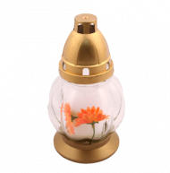 Candela sticla "Floare" cu capac timp ardere 36 h