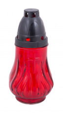 Candela sticla "Flacara" cu capac timp ardere 24 h