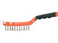 Perie De SÂrmĂ Din OȚel Inoxidabil, 4 RÂnduri, MÂner Din Plastic