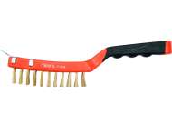 Perie De SÂrmĂ Din AlamĂ, 4 RÂnduri, MÂner Din Plastic Cu RacletĂ