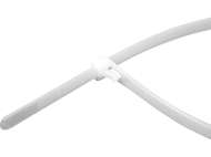 Colier Plastic Reutilizabil 7,6x150mm 50 Buc, Alb