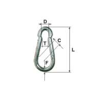 Carabina Zincata Cu Clapeta 13mm / 27mm/20/22mmx160mm