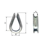 Rodanta Zincata 6mm / 16x25x38mm