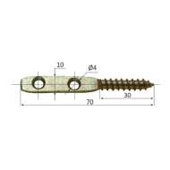 Suport Polita Plat Cu Filet Lemn 30mm / 10x40mm