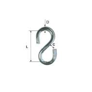 Carlig Zincat Fara Inel 6mm / 7x50mm
